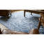 Blue Hand-Knotted Wool Bamboo Silk Framed Floral Garden Geometric Modern Contemporary Carpet Rug-765306588