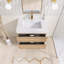 30'' Wall Mounted Single Sink Bathroom Vanity With Solid Surface Top-1586754528-1586754534