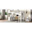Grand lit mezzanine en métal avec garde-robe et bureau, blanc, uni, peu encombrant, facile à assembler pour les adolescents et les adultes, taille, garde-robe, robuste, économie-326383586