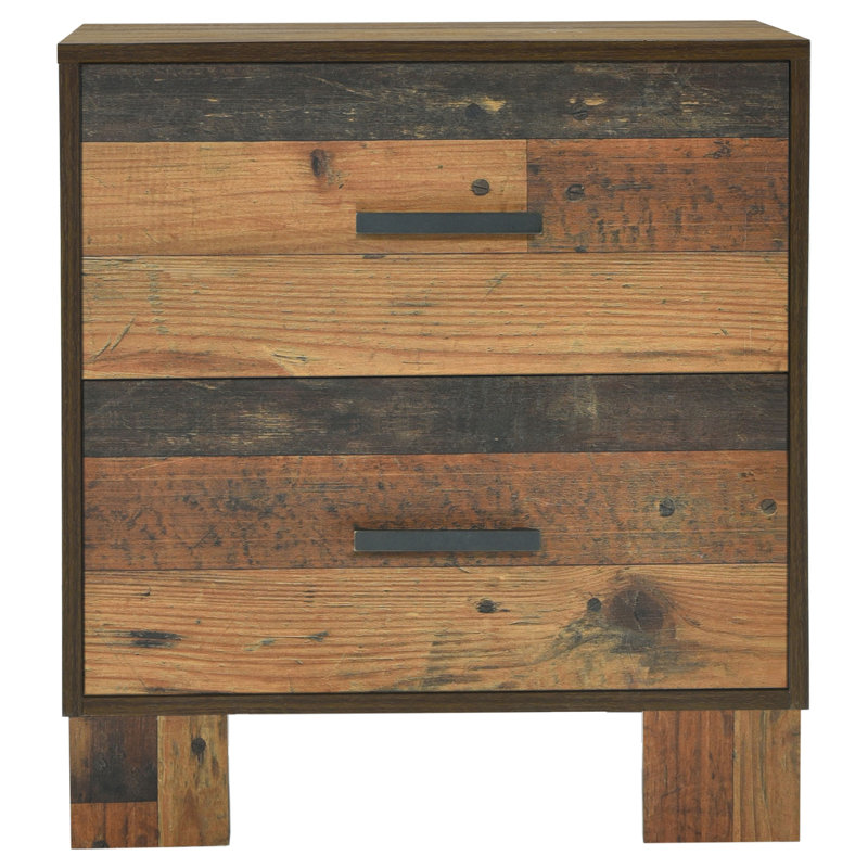Mello 2-drawer Nightstand Rustic Pine