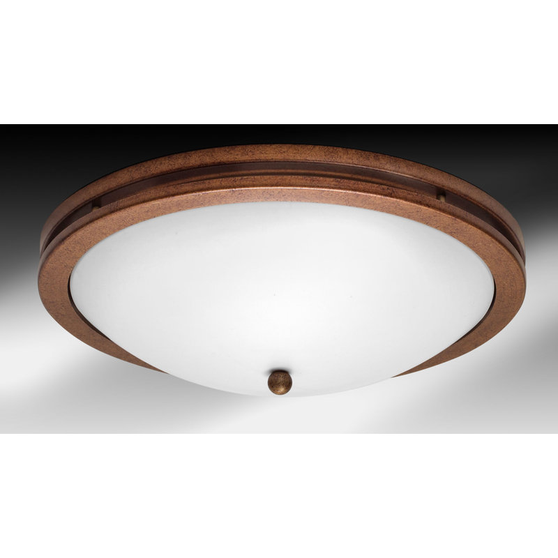 Acrylic Flush Mount, Aged Gold