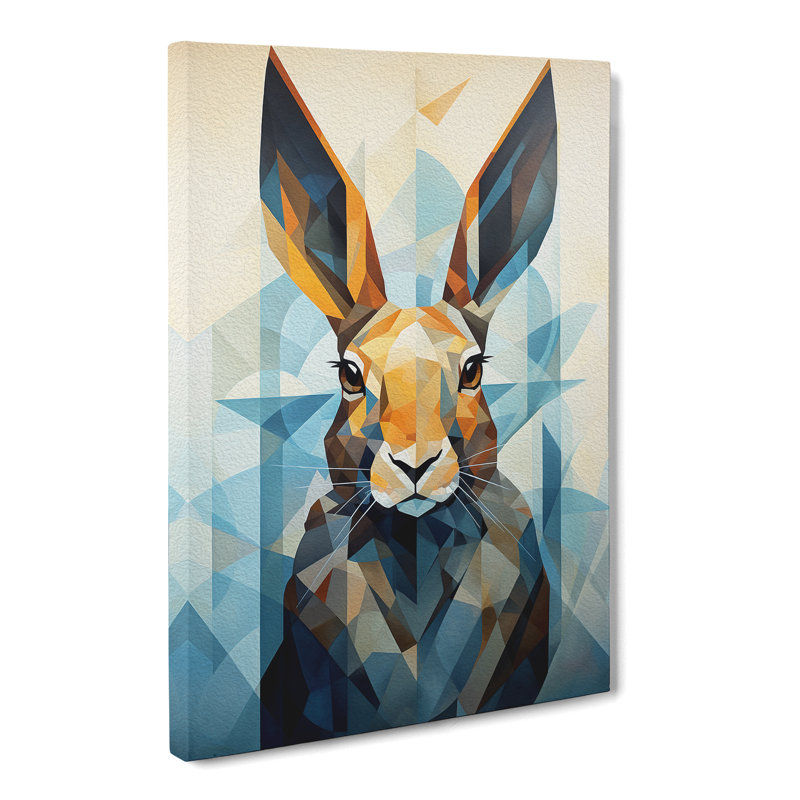 Hare Geometric - Print, 50cm H x 35cm W x 3cm D