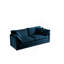 Canapé à deux places en chenille avec repose-pieds, canapé modulaire en L à deux places avec repose-pieds, causeuse avec repose-pieds pour petit espace de vie, chenille-220035799