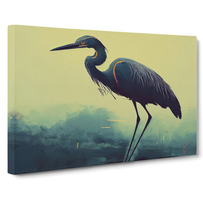 Blessed Heron Bird - Wrapped Canvas