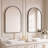 Contemporary Arched Wall Mounted Bathroom Vanity Mirror with Aluminum Alloy Frame-1578852352-1578852367