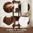 68" Multi Level Cat Tree With Hammocks, Cave, Scratching Posts, Plush Indoor Tower Brown