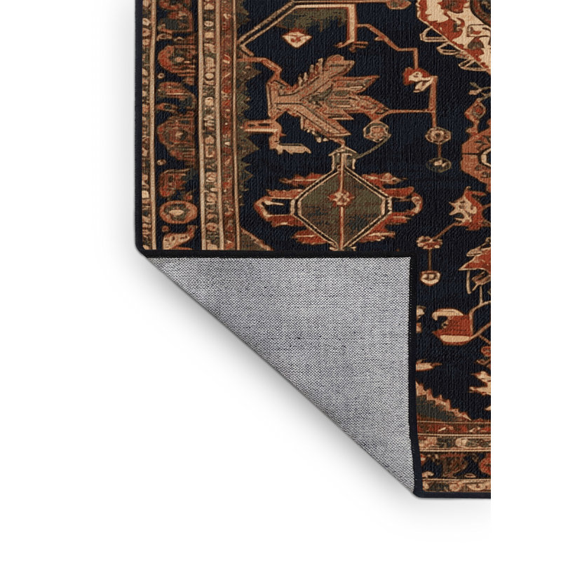 Tapis brun lavable à la machine, Rectangle 5 pi x 7 pi