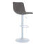 Tabouret de bar à hauteur réglable revêtu de cuir avec base en fer blanc-600679854