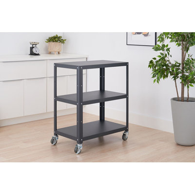 TRINITY 30 in. 3-Tier Metal Utility Cart w/ Wheels