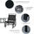 Backyard 2 Rocking Swing Chair With Glider Chairs And Center Table - Breathable Sling, Black Garden Coffee Chair, Finish