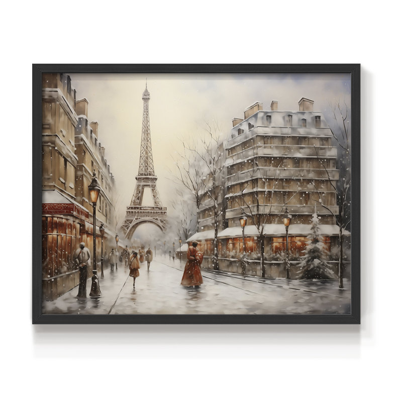 «Chirstmas Art» -ccccxxiii - reproduction encadrée - réversible, H 22 po x l 28 po, Noir, noir, noir, noir