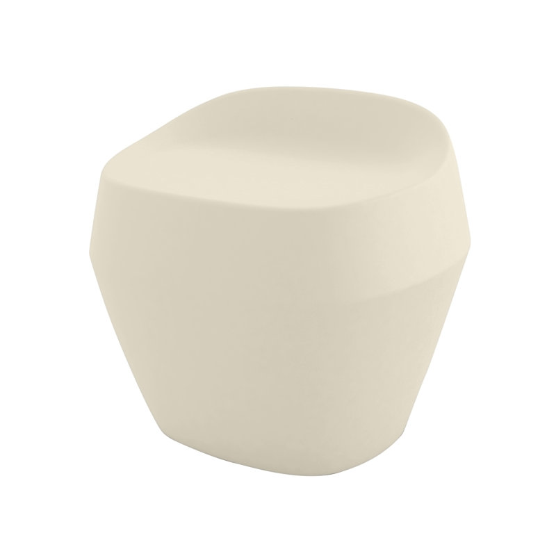 Noma Plastic Decorative Stool, Ecru