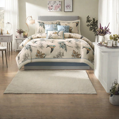 Luxurious Cotton Twill Bedding Sets, Khaki, Farmhouse Style For Bedroom