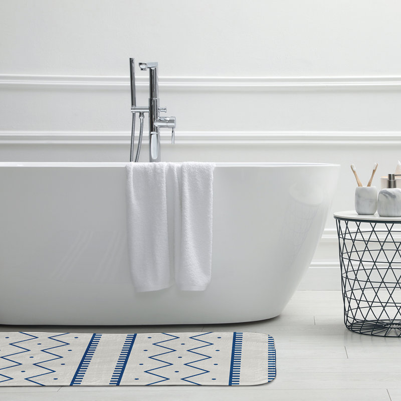 Tapis de bain GGG, L 17 po x L 24 po, Bleu