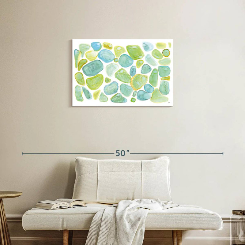 Abstrait de verre de mer Avery, H 20 po x l 30 po