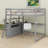 Loft Bed With Desk And Shelves,Drawers-1597874501