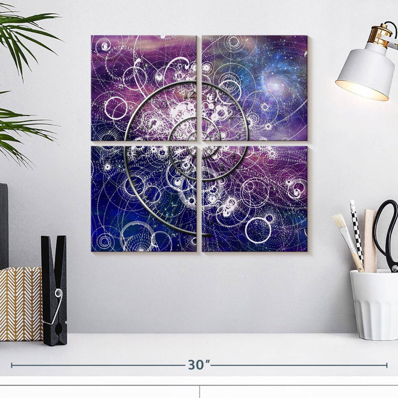 Cosmic Spiral Abstract, 18" H x 18" W