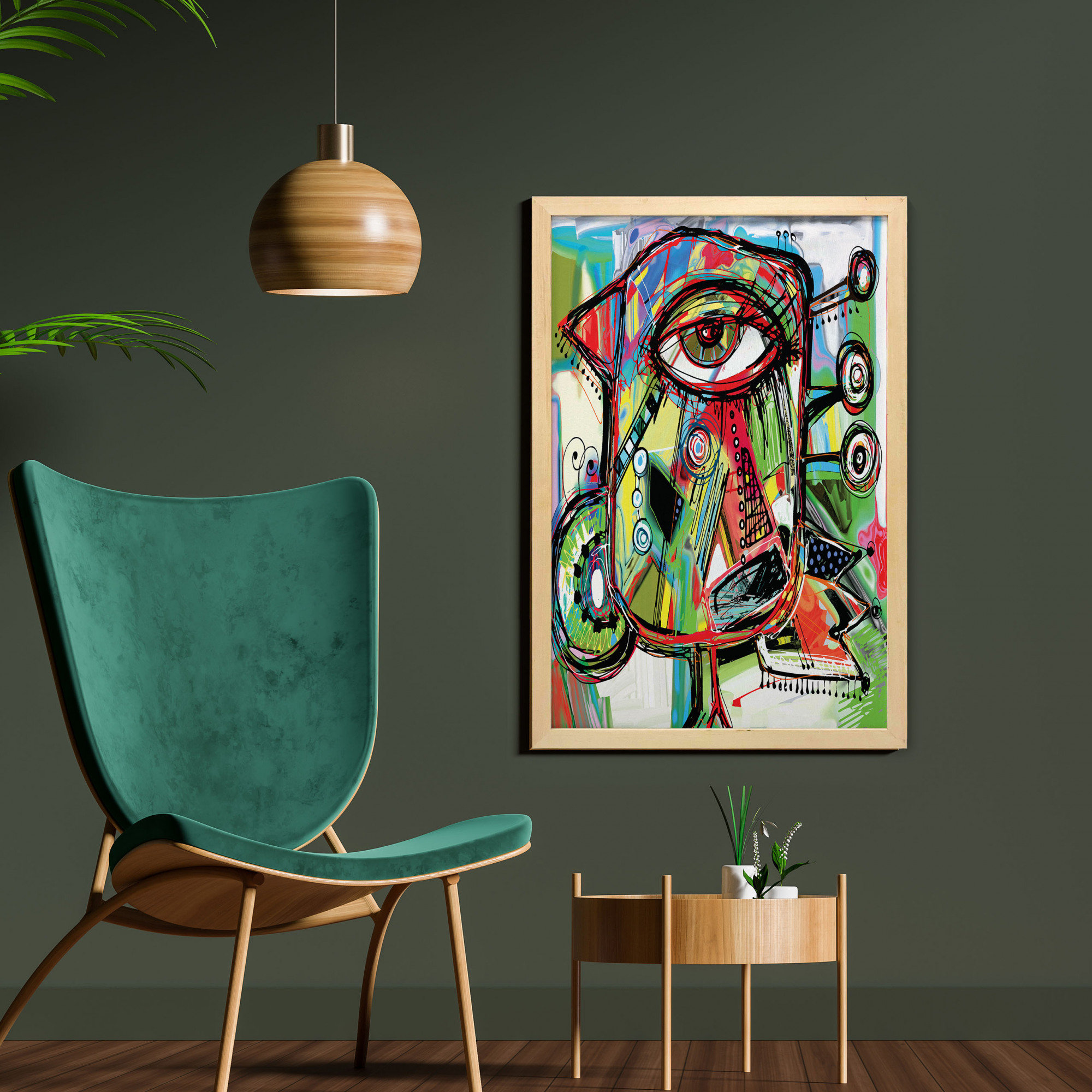 East Urban Home " Doodle Bird Character Eyes Eyesight Portrait Unusual