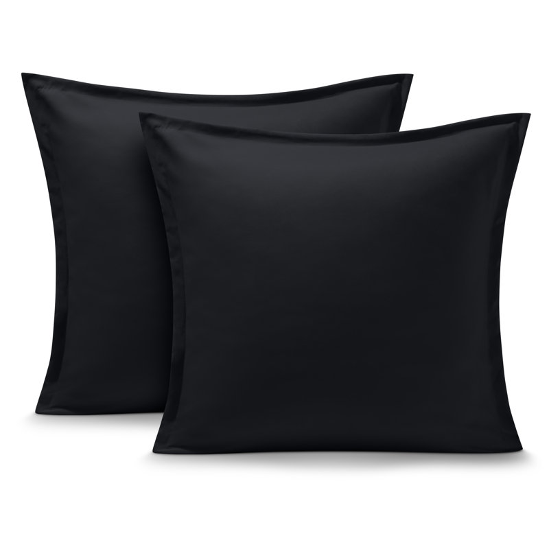 Ultra-Soft Pillow Sham Set, Black, Euro
