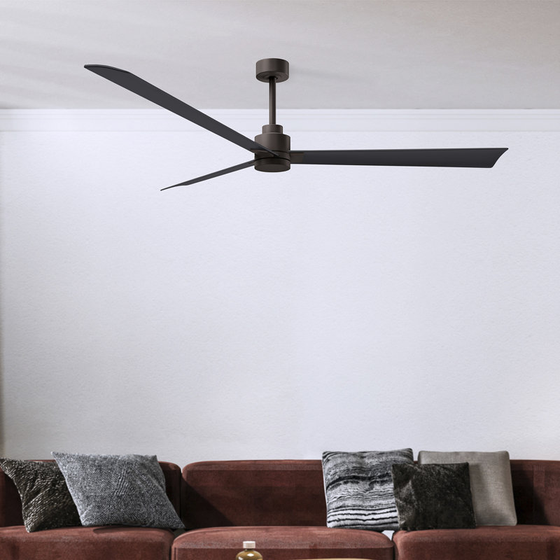 Alessandra 72'' Ceiling Fan, Textured Bronze, Matte Black