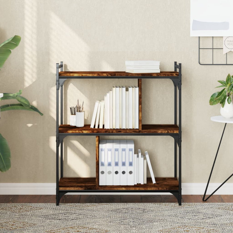 Alingtons 88cm H x 30cm W Standard Bookcase, Smoked Oak