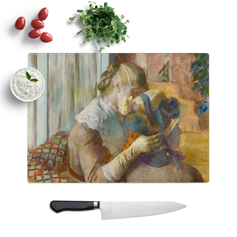 At the Milliners by Edgar Degas Chopping Board, 0.4cm H x 29cm W x 39cm L