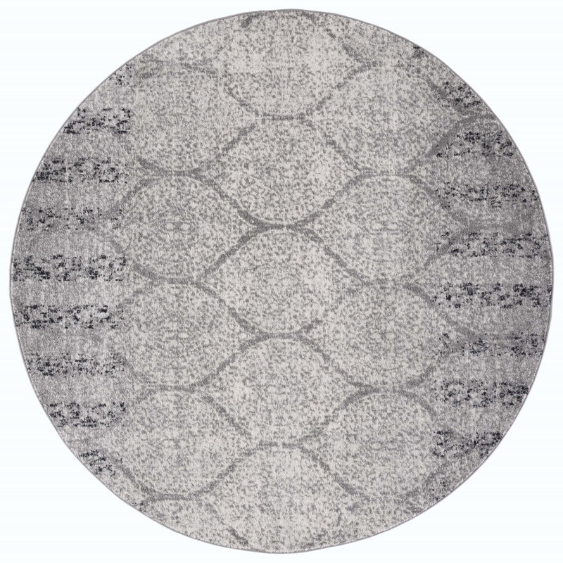 Kara Performance Geometric Rug, Round 6'7"