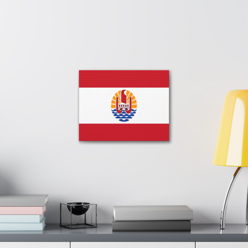 «French Polynesia Country Flag» sur toile, H 18 po x l 24 po
