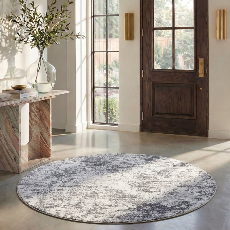 Tapis abstrait Emigsville Performance Performance, Rond 6 pi 7 po