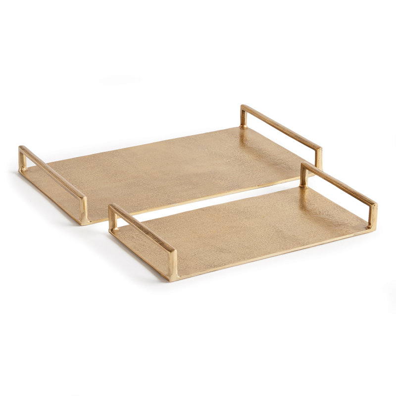 Plateaux étroits décoratifs Ruckmani, L 19,75 po x P 11 po x H 2 po, l 16 po x P 8,5 po 