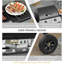 2 Burner Gas BBQ Trolley 5.6 kW Gas Barbecue Grill with Lid Black