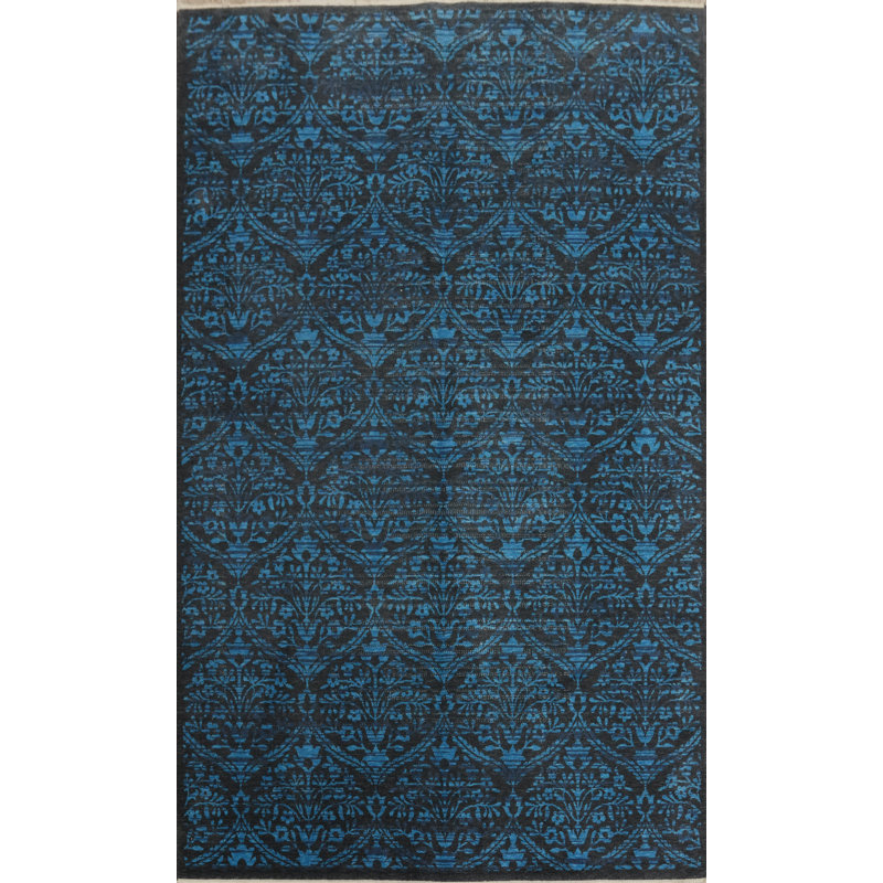 Tapis bleu Gabbeh 6 x 9