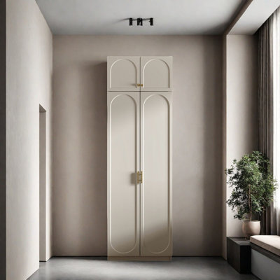Armoire classique blanc crème