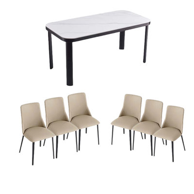 Modern simple rock plate dining table sets