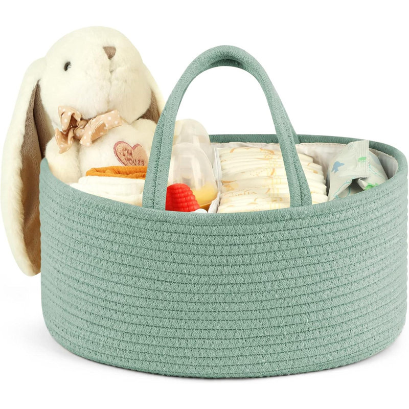 Rebrilliant Cotton Storage Bag, 18cm H x 36cm W x 22cm D, Green