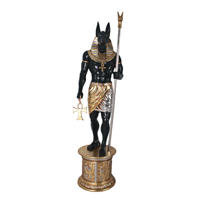 Egyptian Grand Ruler Anubis Statue with Pedestal