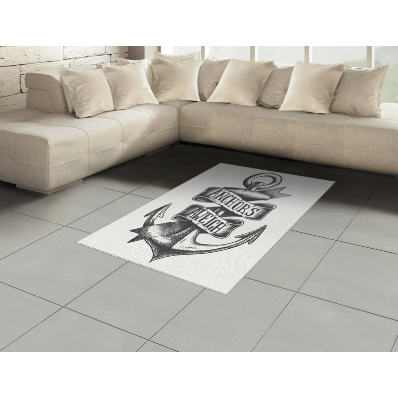 Anchor High Density Long Fiber Poly Threads Decorative Area Rug Carpet, Rectangle 4' x 5'8"