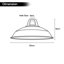 16cm H Metal Lamp Shade in Blue