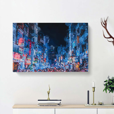 Ho Chi Minh City In Vietnam In Abstract - Wrapped Canvas