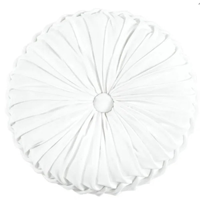 Housse et insert de coussin décoratif en velours Irany, Blanc