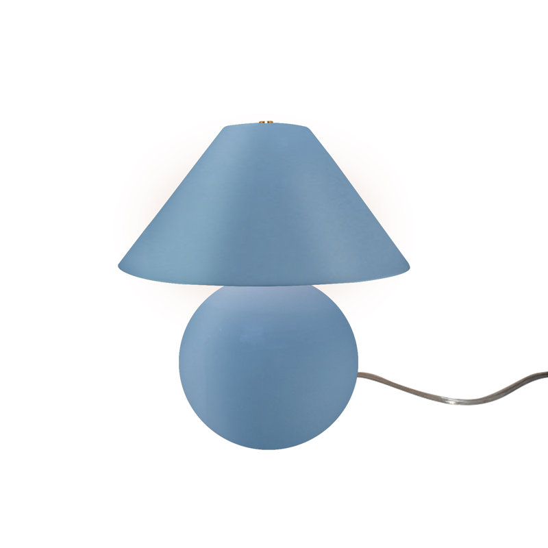Lampe de table en céramique Caroldine, Bleu ciel, H 12 po x l 11 po x P 11 po