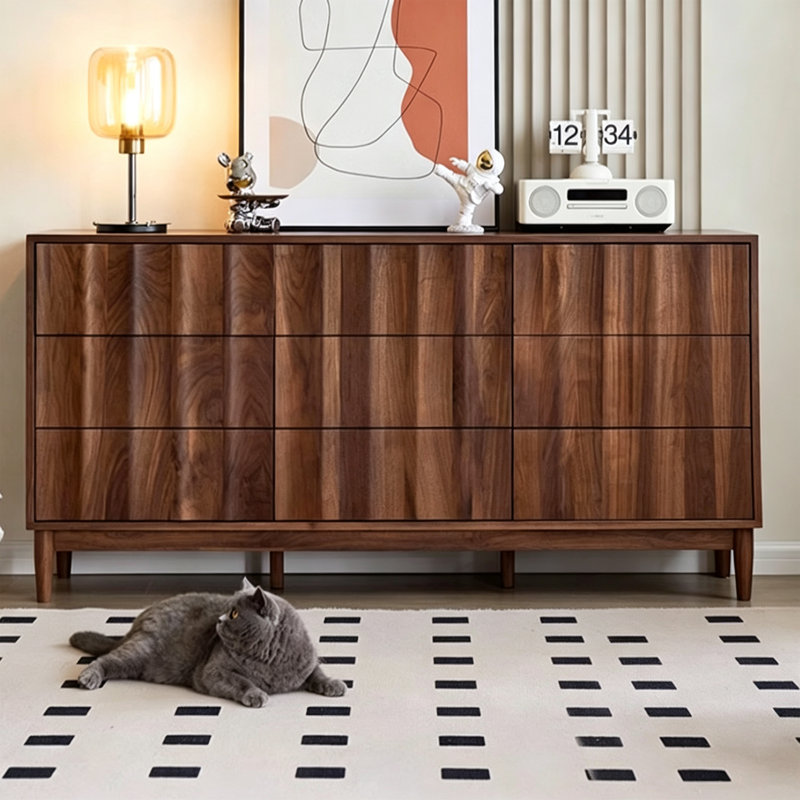 Wave Press Drawer Buffet Table
