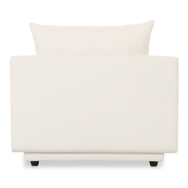 ROSELLO SLIPPER CHAIR, Novax White Boucle, 30" H x 37.75" W x 37.75" D, No