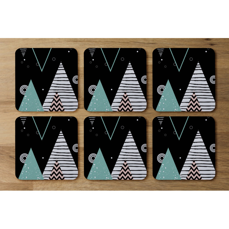 Square 6 Piece Coaster Set