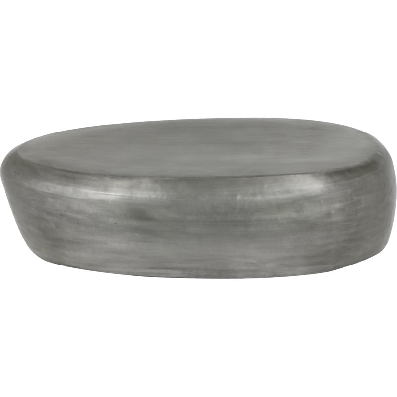Table basse Keelby, H 14,5 po x L 54 po x l 28 po, Argent argent