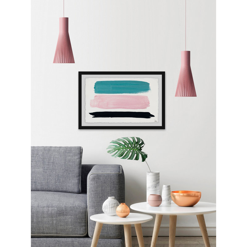 Horizontal Swatches 1 Piece Single Picture Frame and Floater Frame Painting, 20 cm H x 30 cm W x 4 cm D