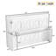 Lit escamotable double avec bureau, station de charge USB, lumières DEL-125506928-125506929