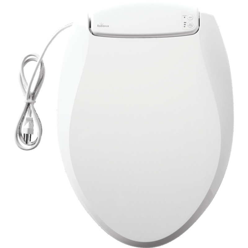Siège de toilette allongé et chauffé radiance, Blanc