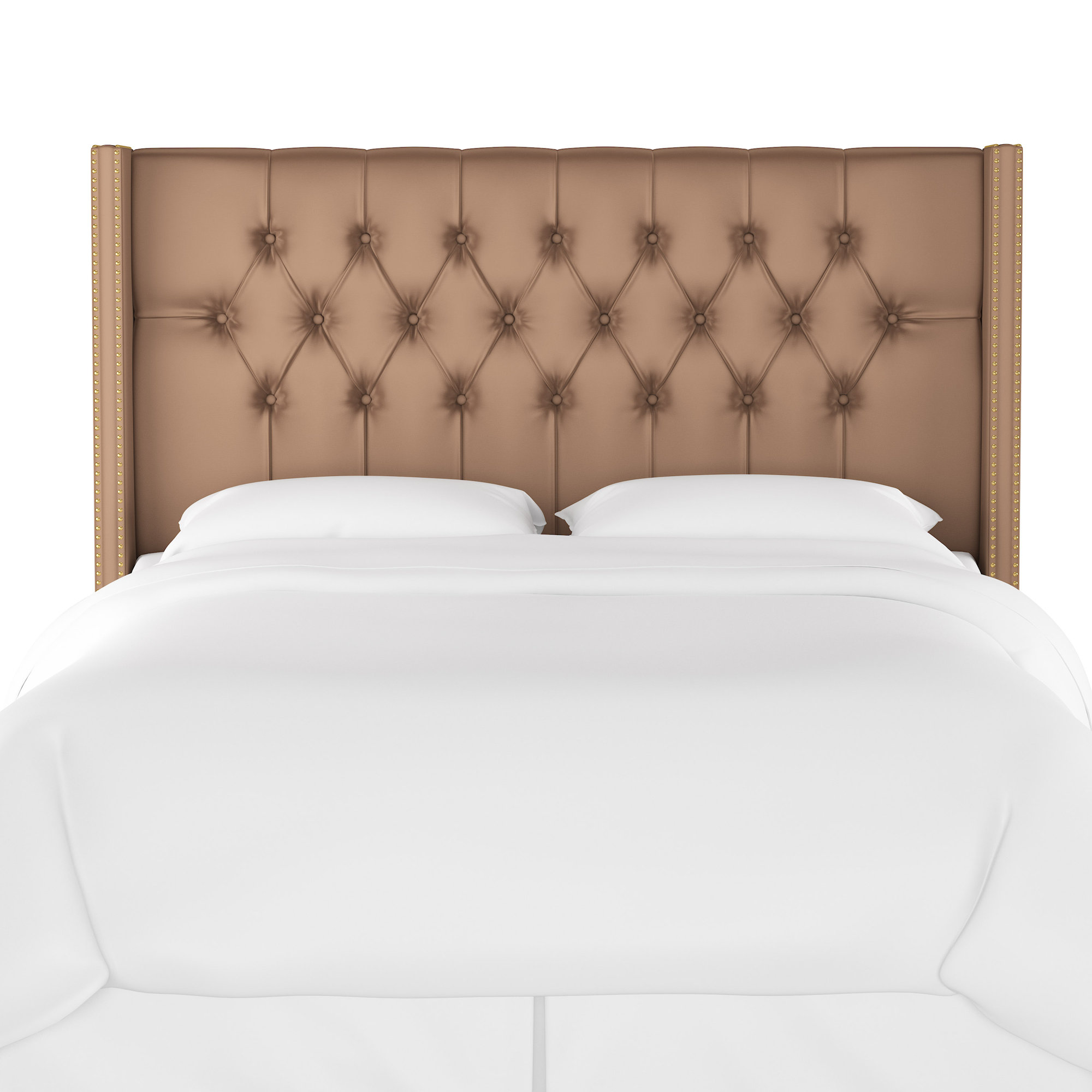 Knighten Upholstered Headboard, Shantung Khaki, King