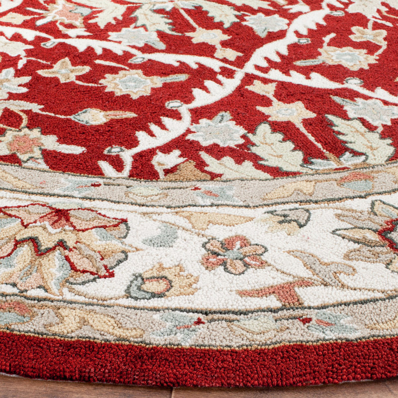 Easy Care Hand Hooked Performance Oriental Rug, Round 8'